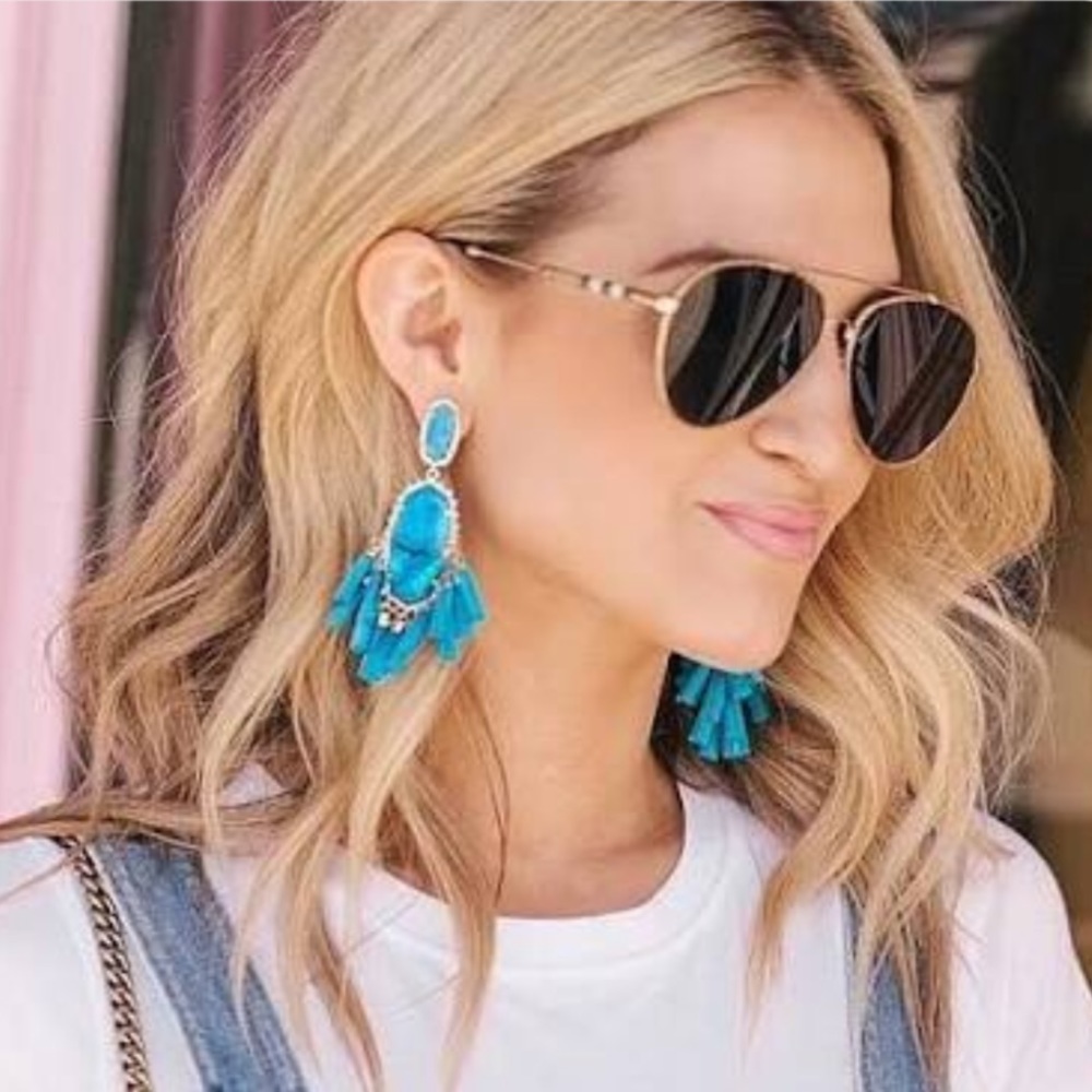 Kendra Scott Cristina Stone Tassel Earrings - Picture 2 of 8